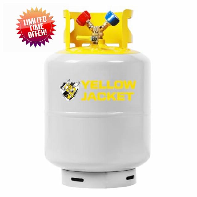 YELLOW JACKET 50 LB Refrigerant Recovery Tank - AC Freon Recovery Cylinder Tank