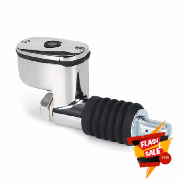 3/4" Rear Brake Master Cylinder with Nut Compatible with Harley-Davidson Touring Electra/Street/Road Glide Road King 1999-2007 and Softail 2000-2011
