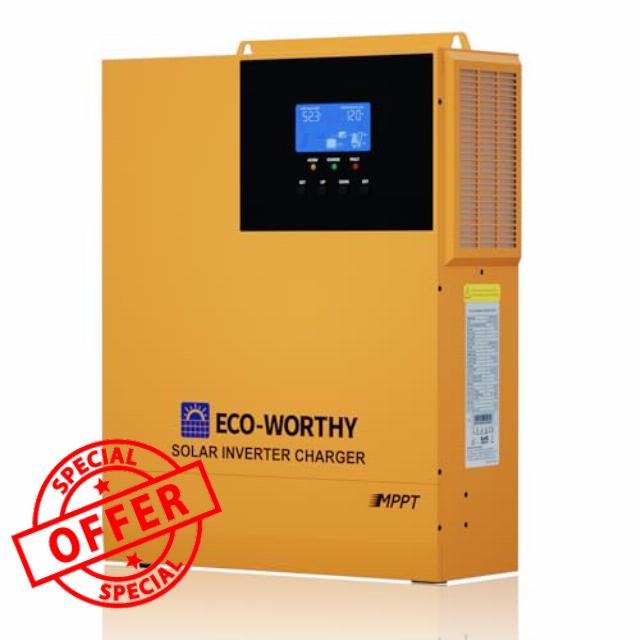 ECO-WORTHY All-in-one Solar Hybrid Charger Inverter with Remote Monitoring