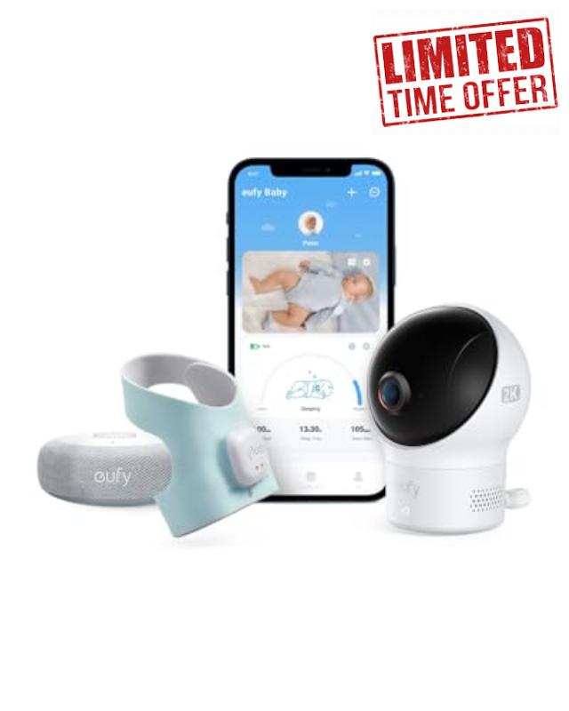 eufy Security Baby Smart Sock Baby Monitor with 2.4 GHz Wi-Fi