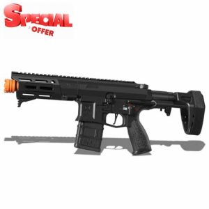 Gel Splat Blaster PDX of EMERBU Pro Series - Metal Gearset - 11.1V Rechargeable Battery - Semi and Fully Automatic - for Ages 15+ (Black)