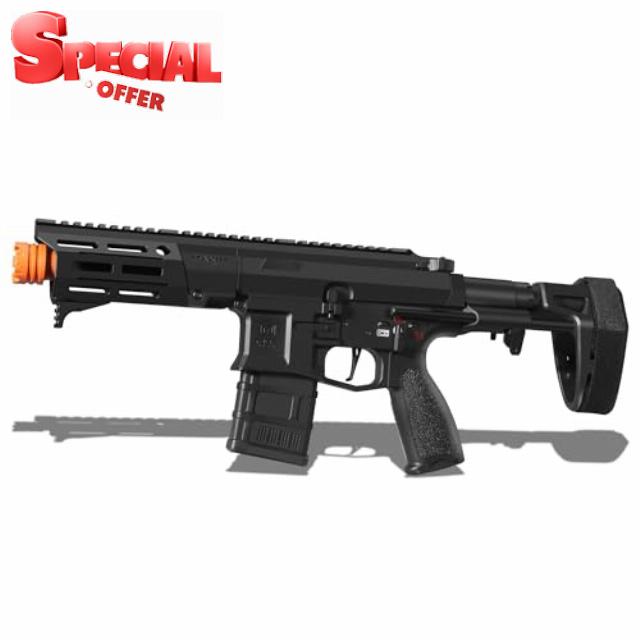 Gel Splat Blaster PDX of EMERBU Pro Series - Metal Gearset - 11.1V Rechargeable Battery - Semi and Fully Automatic - for Ages 15+ (Black)