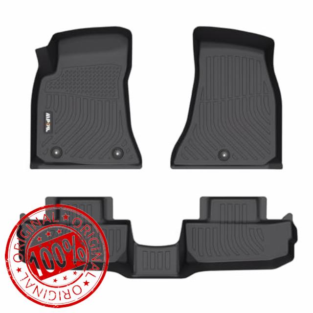 AIPOIL® Floor Mats for 2015-2023 Dodge Challenger RWD All Weather Protection TPE Anti-Slip Automotive Full Set Custom Car Mats Accessories - Black
