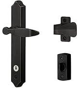 Ideal Security Door Lever with Deadbolt Lock for Out-Swinging Doors, Satin Silver (4-Piece Set)