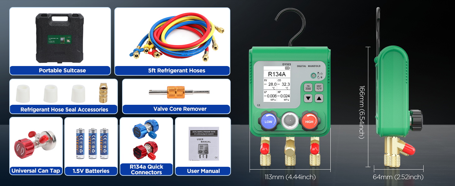 Digital manifold gauge set