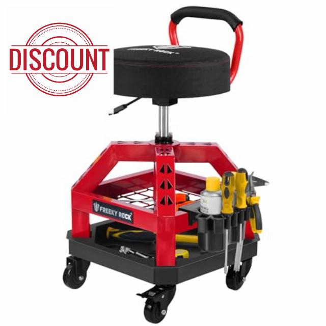 Rolling Shop Stool with Wheels