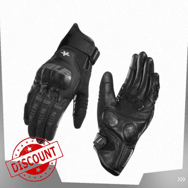 ViaTerra Holeshot Pro - Semi Gauntlet Hybrid Riding Gloves |Goatskin Leather |Touchscreen