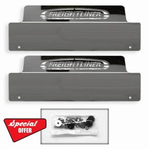 Technical Precision Replacement for Freightliner FL132 Classic XL Year 1996 Fender Shields W/Logo Cutout