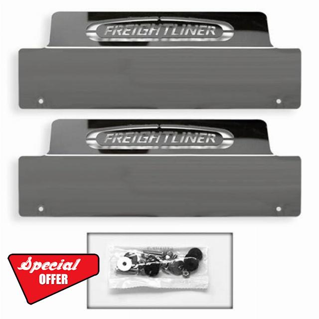 Technical Precision Replacement for Freightliner FL132 Classic XL Year 1996 Fender Shields W/Logo Cutout