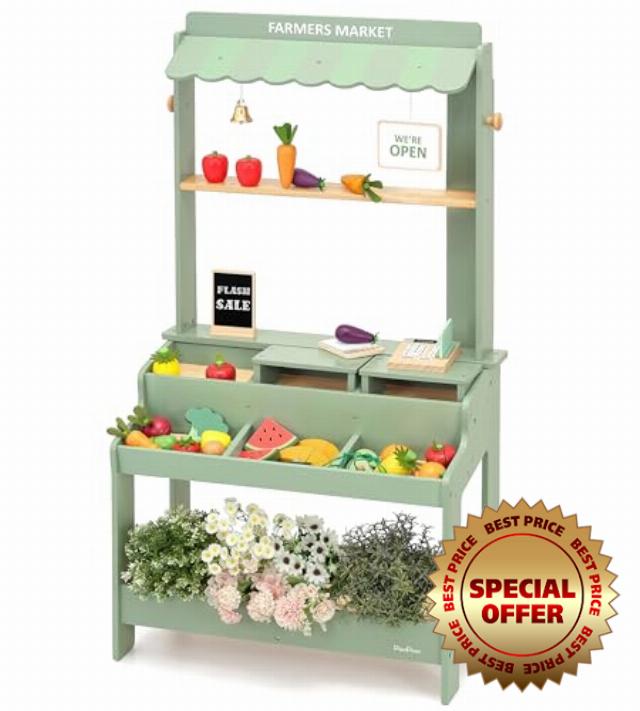 PairPear Wooden Mud Grocery Stand