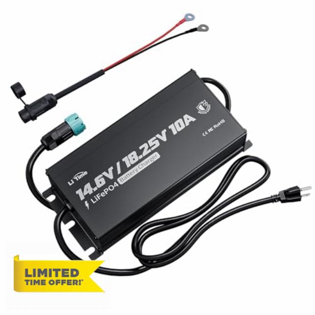 LiTime 16V(18.25V) 10A Mountable Lithium Battery Charger