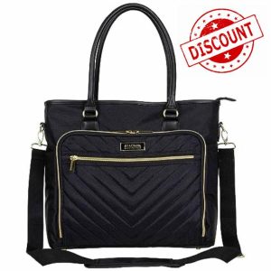 Kenneth Cole REACTION Chelsea Quilted Chevron 15" Laptop & Tablet Business Tote with Removable Shoulder Strap