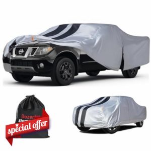 Nissan Frontier Truck Cover Custom Fit 2021-2025 King Cab/Crew Cab Short Bed(4.9'-6.1') With Door Zipper