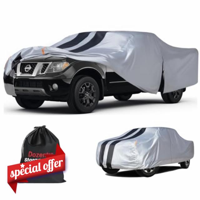 Nissan Frontier Truck Cover Custom Fit 2021-2025 King Cab/Crew Cab Short Bed(4.9'-6.1') With Door Zipper