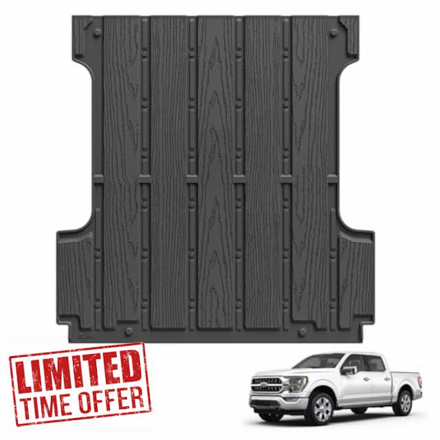3W Tunk Bed Mat for Ford F-150 (5.5FT) 2015-2024 2025 Truck Bed (Include F150 Lightning 2024 2023 2022) All Weather Protector TPE Car Bed Liner Accessories Black