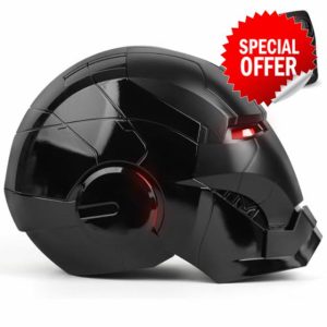 Iron Hero MK 5 Black Edition Helmet for Man – 1:1 Wearable Collectible with Voice
