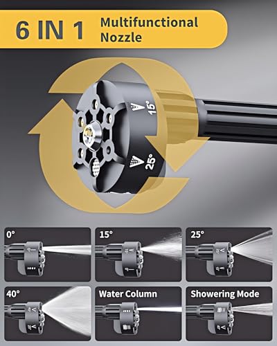 3 Power Level Adjustable; Handheld Portable Pressure Washer Cordless for Cars
