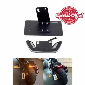 Motorcycle Tail Tidy Fender Eliminator Kit Rear Taillight Turn Signals Light with Side mount License Plate Bracket Compatible Harley with Sportster S 1250 RH1250S 2021+