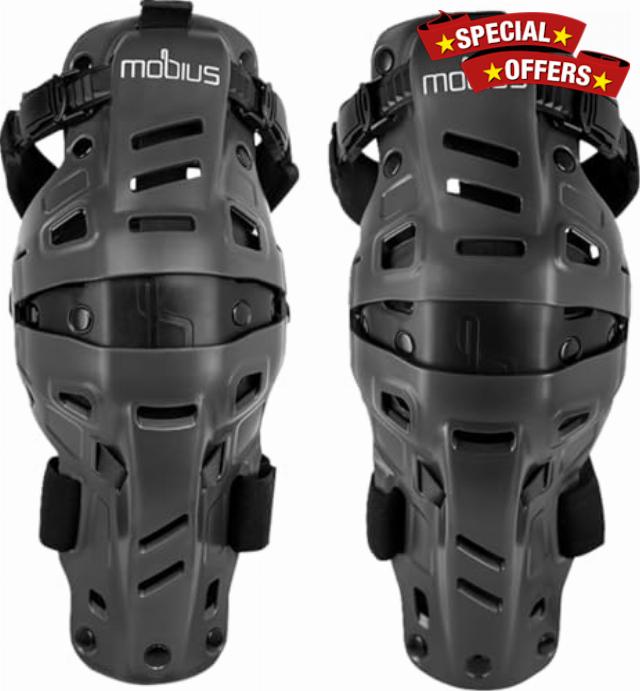 Mobius X8H Hybrid Knee Support Mx (PAIR) Storm Grey/Black Size Small/Med