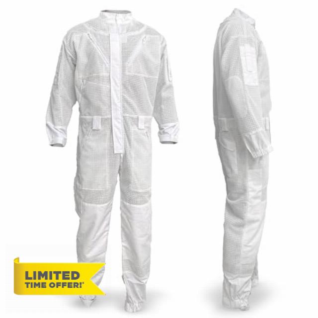Pro Full-Length Beekeeping Suit - Bee Suit - Bee Protective Gear - Beekeeping Suits - White