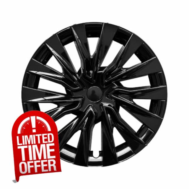 18 inch Wheel Covers for Tesla Model 3 2024-2025,Full-Edge Coverage Hubcaps Compatible with Tesla Model 3 Highland -4 Covers per Package ,Rugged ABS Material,Baked Enamel