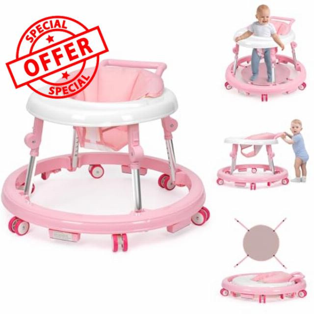 Baby Walker Foldable with 9 Adjustable Heights