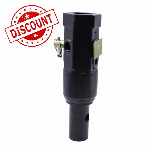 Auger Adapter 2 inch Female Hex to 2 inch Male Round Auger Shaft Bit Adapter Conversion Bolt Pin Auger Attachments