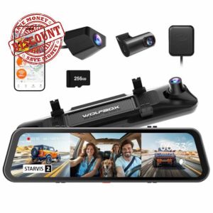 WOLFBOX G900 Tripro Cabin Version 3 Channel 4K Rear View Mirror Camera