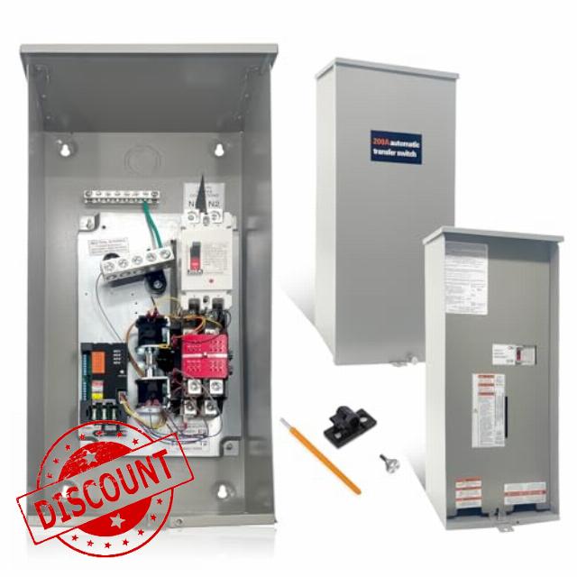 200 Amp Single Phase Automatic Transfer Switch w/Power Management Replacement for Generac RXSW200A3