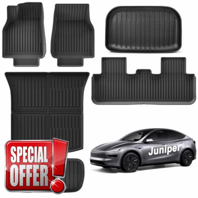 2025 Tesla Model Y Juniper Floor Mats and Cargo Liners