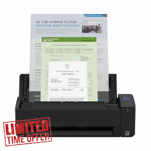 ScanSnap iX1300 Compact Wireless or USB Double-Sided Color Document