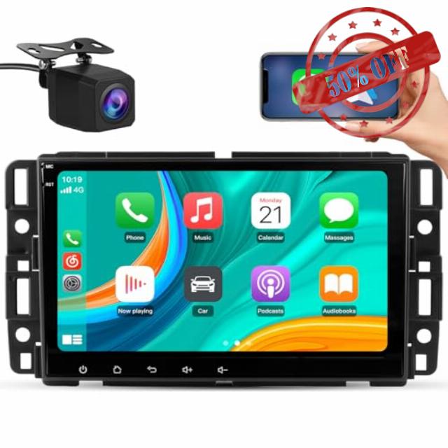Car Radio Stereo 8 inch Touch Screen for Chevy Silverado GMC Sierra Yukon Buick Android 13 with Wireless CarPlay & Android Auto