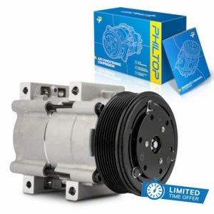 PHILTOP 58161 AC Compressor Compatible with F250/F350/F450/F-550 Super Duty 7.3L 1999-2003