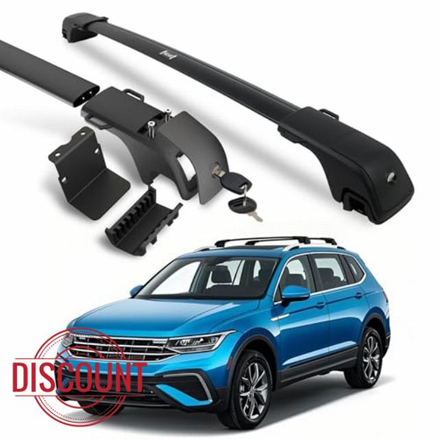 Upgrade 260 LBS Lockable Roof Racks Cross Bars for VW Tiguan 2018-2024 (Not for Limited) and Taos 2022-2024