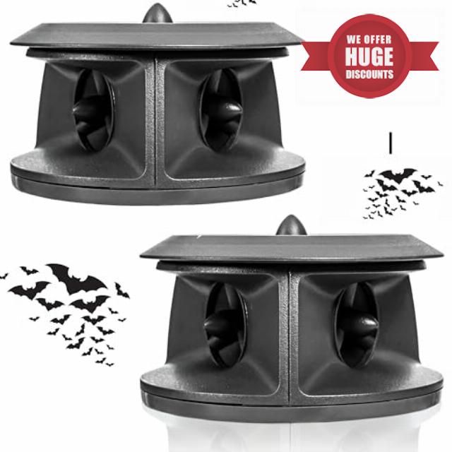 CLEANRTH BCS202 Bat-Blocker Pro - Safe Ultrasonic Bat Repellent (2 Pack)