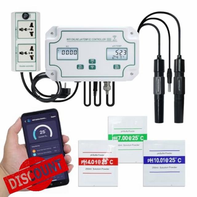 WiFi pH/EC/Temperature Monitor for Hydroponics