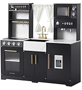 Tiny Land Play Kitchen for Kids, Toy Kitchen Set with Plenty of Play Features, New Modern Kids Wo...