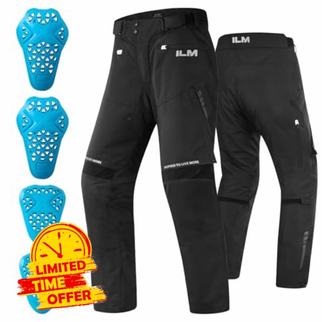 ILM Motorcycle Riding Pants Men CE Armored Motocross Touring All Season Protective P04 (L