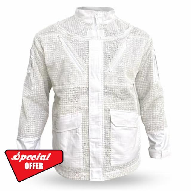 Pro Beekeeping Jacket - Ventilated Bee Jacket - Bee Protective Gear - Beekeeping Supplies- White