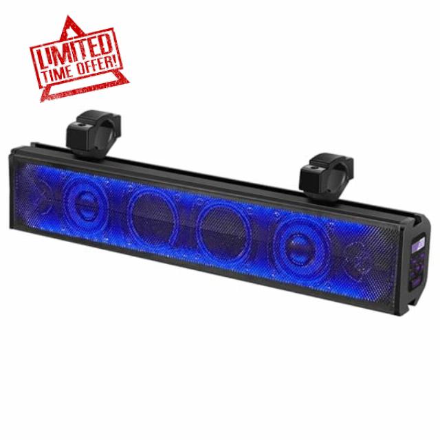 25" UTV Sound Bar Bluetooth Waterproof with RGB Lighting