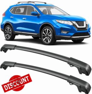 Lockable Roof Rack Cross Bars 220lb Compatible with Nissan Rogue 2014-2020 (with Raised Side Rails)