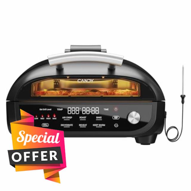 CANDY™ Indoor Grill and Air Fryer Combo with Ceramic Accessories