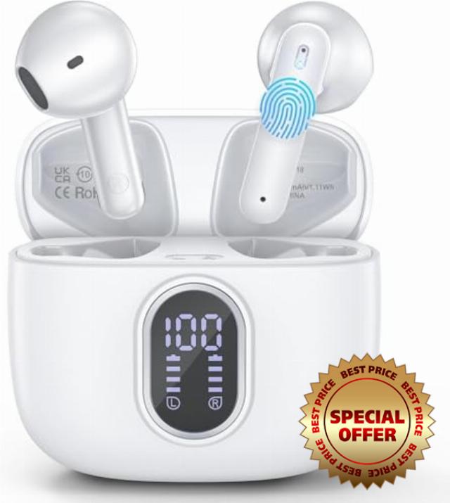 Wireless Earbuds Bluetooth 5.3 Headphones 42 Hrs Playtime with LED Display