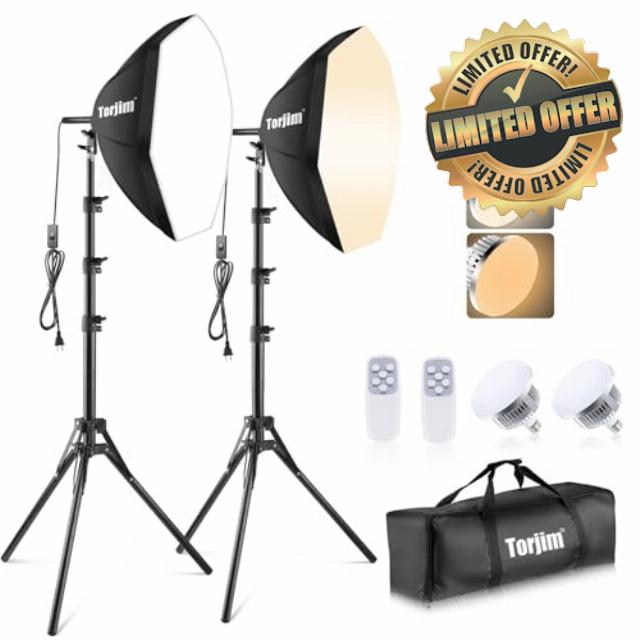 Torjim Softbox Photography Lighting Kit