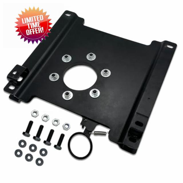 Seat Swivel Base Bracket Left Driver Side Compatible with 1997-2024 Ford Econoline E150 E250 E350 E450