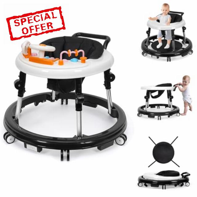 Music and Lights Baby Walker Foldable with 9 Adjustable Heights
