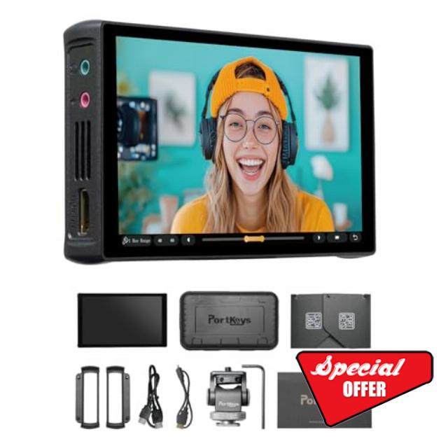 Portkeys PT5 III Camera Monitor 5.4" 800nits Field Monitor with USB 3.0 Type-C Port Support Waveform