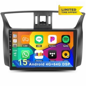 [8 Core 4G+64G] Car Radio for Nissan Sentra 2013-2018 with Wireless CarPlay Android Auto