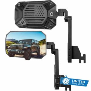 JOYTUTUS Mirrors Doors Off Compatible with Wrangler JK JL Gladiator JT