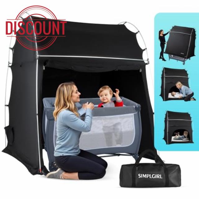 SIMPLGIRL Blackout Sleep Tent for Pack and Play